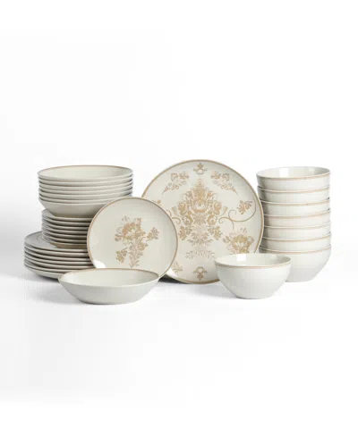 Stone Lain Opal Stoneware 32-piece Dinnerware Set In Brown