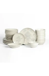 Stone Lain Opal Stoneware 32-piece Dinnerware Set In White