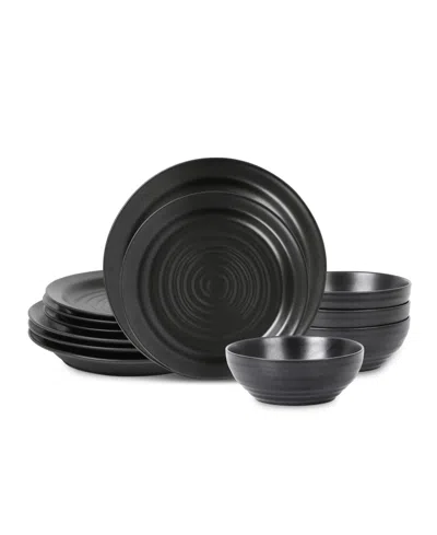 Stone Lain Orbit 12 Pc. Dinnerware Set, Service For 4 In Gray
