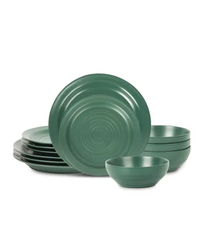 Stone Lain Orbit 12 Pc. Dinnerware Set, Service For 4 In Green