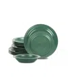 Stone Lain Orbit 12 Pc. Dinnerware Set, Service For 4 In Green