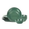 Stone Lain Orbit 12-piece Dinnerware Set Stoneware In Green