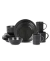Stone Lain Orbit 16 Pc. Dinnerware Set, Service For 4 In Gray