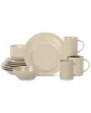 Stone Lain Orbit 16pc Dinnerware Set Beige