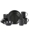 Stone Lain Orbit 16pc Dinnerware Set Charcoal