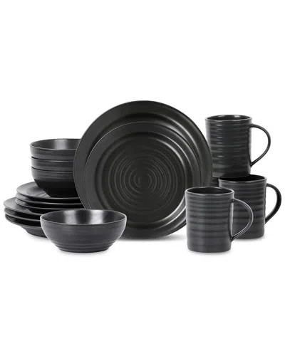 Stone Lain Orbit 16pc Stoneware Dinnerware Set In Grey