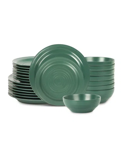 Stone Lain Orbit 24 Pc. Dinnerware Set, Service For 8 In Green