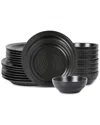 Stone Lain Orbit 24pc Stoneware Dinnerware Set In Grey