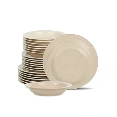 Stone Lain Orbit 24-piece Dinnerware Set Stoneware In Beige