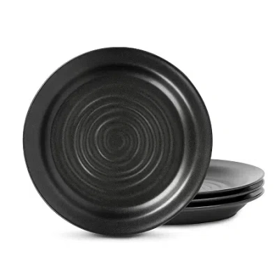 Stone Lain Orbit 4-pc. Stoneware Dinner Plate In Gray