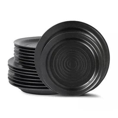 Stone Lain Orbit 4-pc. Stoneware Dinnerware Set In Black