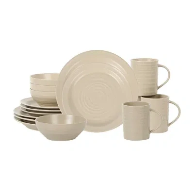 Stone Lain Orbit 4-pc. Stoneware Dinnerware Set In Sand