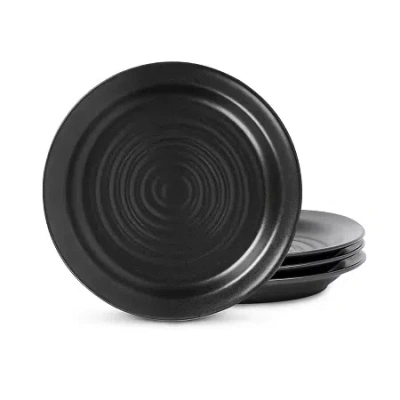 Stone Lain Orbit 4-pc. Stoneware Salad Plate In Gray