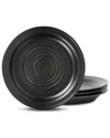 Stone Lain Orbit 4pc Stoneware Dinner Plate Set In Grey
