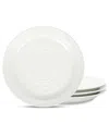 Stone Lain Orbit 4pc Stoneware Dinner Plate Set In White