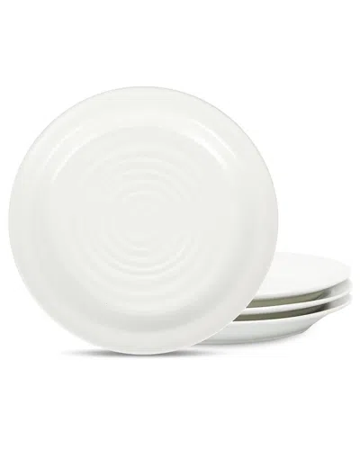 Stone Lain Orbit 4pc Stoneware Dinner Plate Set In White