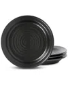 Stone Lain Orbit 4pc Stoneware Dinner Plate Set In Grey