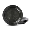 Stone Lain Orbit 4-piece Dinner Plate Set Stoneware In Black