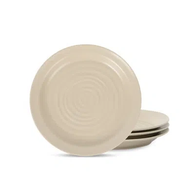 Stone Lain Orbit 4-piece Salad Plate Set Stoneware In Beige