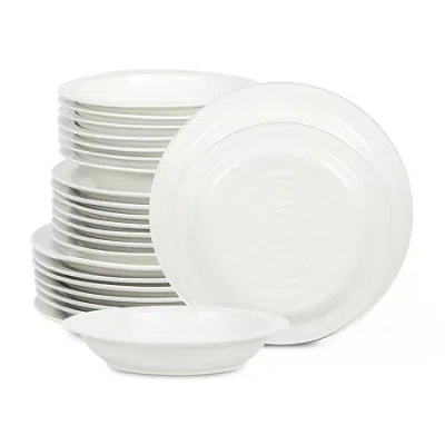 Stone Lain Orbit 8-pc. Stoneware Dinnerware Set In White