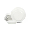 Stone Lain Orbit Stoneware 12-piece Dinnerware Set With Pasta Bowls In White