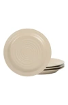 Stone Lain Orbit Stoneware 4-piece Dinner Plate Set In Neutral