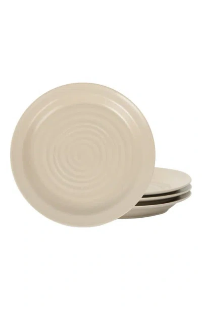 Stone Lain Orbit Stoneware 4-piece Salad Plate Set In Neutral