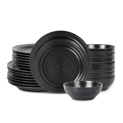 Stone Lain Orbit Stoneware Dinnerware Set In Gray