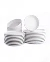 Stone Lain Porto By  Macchio Stoneware 24 Pc. Dinnerware Set, Service For 8 In White Matte