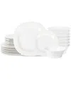 Stone Lain Quadro 24pc Dinnerware Set In White