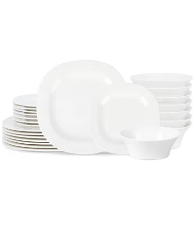 Stone Lain Quadro 24pc Dinnerware Set In White