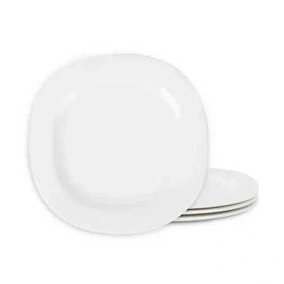Stone Lain Quadro 4-pc. Porcelain Dinner Plate In White