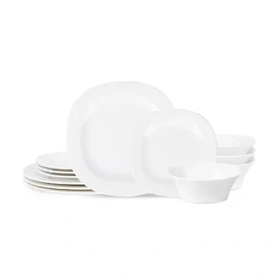 Stone Lain Quadro 4-pc. Porcelain Dinnerware Set In White