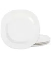 Stone Lain Quadro 4pc Dinner Plate Set In White