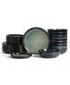 Stone Lain Remy Stoneware 24-piece Dinnerware Set In Black