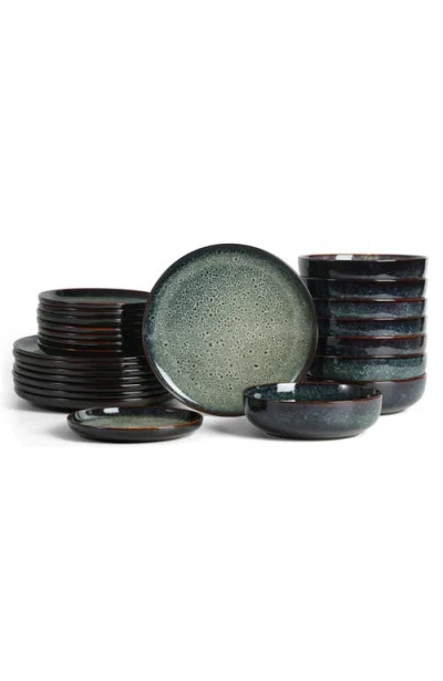 Stone Lain Remy Stoneware 24-piece Dinnerware Set In Black