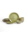 Stone Lain Riley 12pc Dinnerware Set In Green