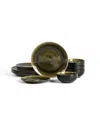 Stone Lain Riley 12-piece Dinnerware Set Stoneware In Black