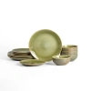 Stone Lain Riley 12pc Dinnerware Set In Green