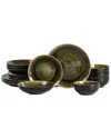 Stone Lain Riley 16pc Dinnerware Set In Black