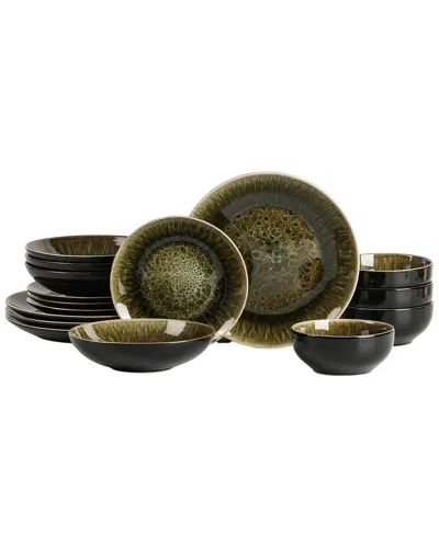 Stone Lain Riley 16pc Dinnerware Set In Black