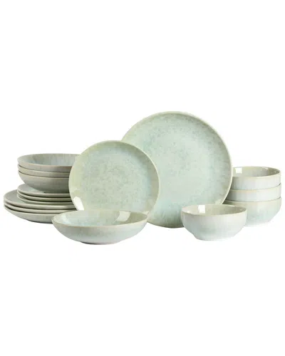 Stone Lain Riley 16pc Dinnerware Set In Green