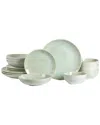 Stone Lain Riley 16pc Dinnerware Set In Green