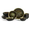 Stone Lain Riley 16pc Dinnerware Set In Green