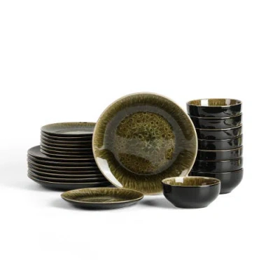 Stone Lain Riley 24-piece Dinnerware Set Stoneware, Service For 8 In Multi