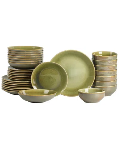 Stone Lain Riley 32pc Dinnerware Set In Green