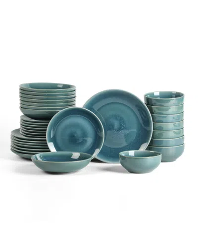 Stone Lain Riley 32-piece Dinnerware Set, Service For 8 In Blue