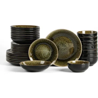 Stone Lain Riley 32-piece Dinnerware Set Stoneware, Service For 8 In Multi