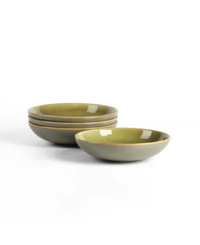 Stone Lain Riley 4-piece Pasta Bowl Set, Service For 4 In Green