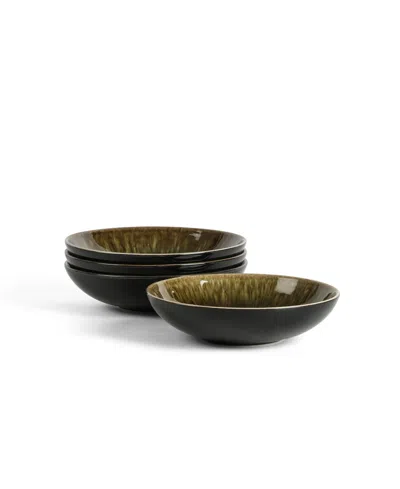 Stone Lain Riley 4-piece Pasta Bowl Set, Service For 4 In Black